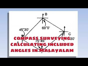 compass surveying calculating interior angles