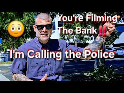 🔴🔵BANK AUDIT FAIL - TRESSPASSED - POLICE - DARREN DENTIST & SECURITARD 😳