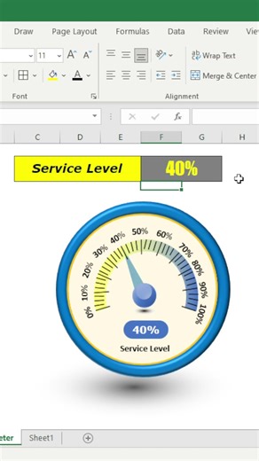 Speedometer in Excel || #shorts #speedometer #excel