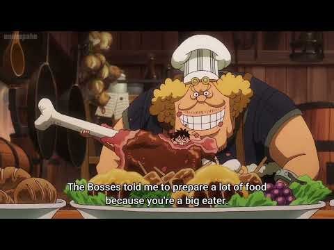 LUFFY EATS ALL THE FOOD ON THE GIANT SHIP