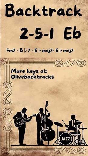 Backtrack Jazz 2-5-1 Standard in E♭ Major | Backing Track (110 BPM)