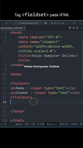 What Is the Fieldset Tag in HTML? Its Function in Forms