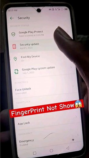 Fingerprint Option not show in infinix note 10 #information #fingerprint