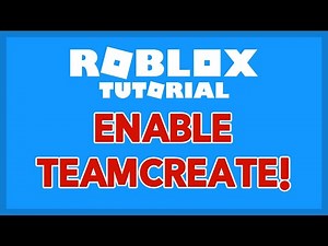 How to Turn on Team Create in Roblox!