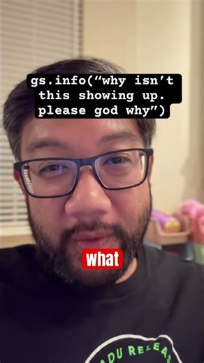 gs.info(“here”); gs.info(“here2”); gs.info(“I hate this”); #servicenowdeveloper #tech #developer