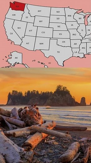 Rialto Beach, located in Olympic National Park in Washington State #usa