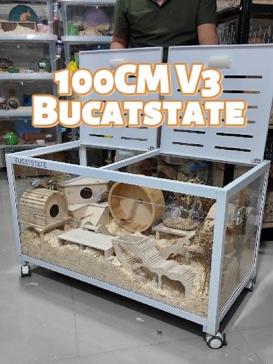 100cm Bucatstate Cage Setup for Hamsters with Accessories