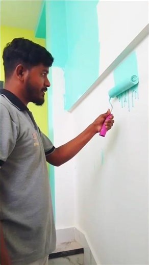 wall painting Fast code green colour #viraivdeo #shorts #penting