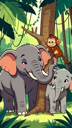#cartoon #facts #animals #viral #animatedfilms _ do hathi aur aur ak bandar ki kahani #shorts