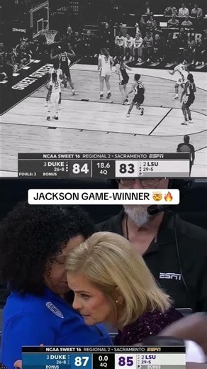 Ashlon Jackson game-winner after missing 2 key free throws 🙌