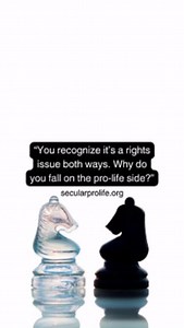 1.8K views · 102 reactions | "I think bodily rights are very important, but I don't think they're absolute. And I think not killing innocent human beings is also very important. I'm weighing those two things against each other." More- https://secularprolife.org/index/#Bodily_Rights | Secular Pro-Life | Facebook