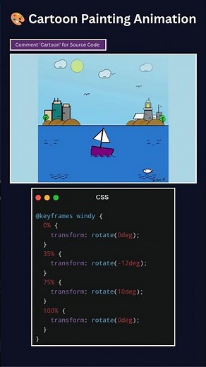Amazing Ocean Scene Animation with Pure HTML & CSS 🌊 | Creative Frontend Project