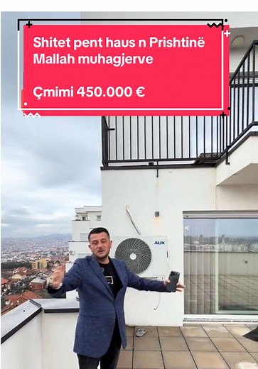 Shitet pent haus n Prishtinë Mallah muhagjerve 190m2 Banim plus teras 150m2 Çmimi 450.000 #prishtina #shitje #penthause