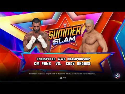 CM Punk vs Cody Rhodes- Undisputed WWE Title Match at Summerslam