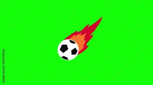 Football playing motion graphic animation with clip template 4k chroma green screen Background.