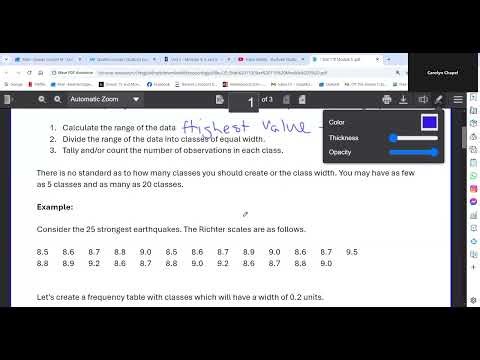 Introductory Statistics - The Frequency Table: A way to organize raw data.