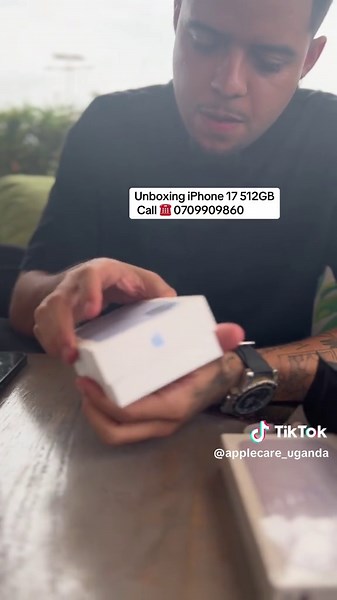 Unboxing iPhone 17 512GB with Apple Care Uganda. Call ☎️/WhatsApp us on 0709909860 for further assistance. #applecareuganda #trendingvideo #fyp #viral #iphone17