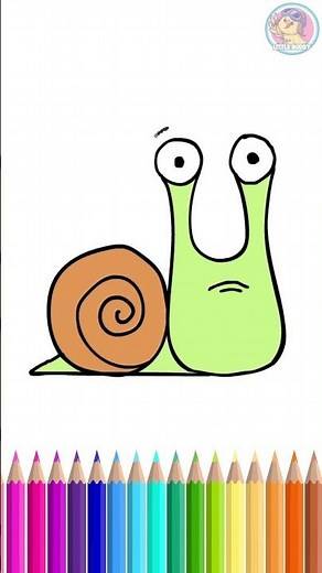 how to draw a cartoon snail