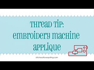 Thread & Needle Tip for Embroidery Machine Applique