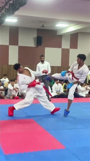 Mohit Kumar’s Fast Karate Punch ⚡🥋 | Kumite Fight | SGFI District Karate #shorts