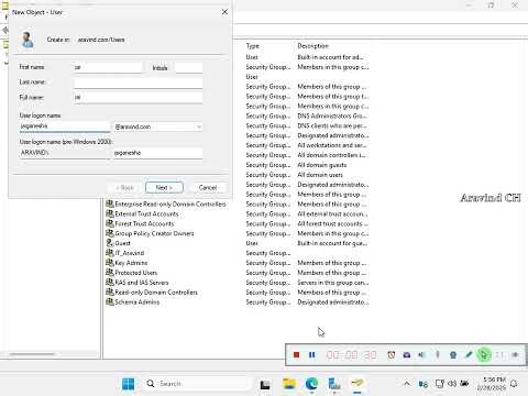 Lesson 310 how to configure user in the windows server