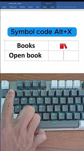 Book symbol code alt+x in word #keyboard #shortvideo #viralvideo #typing #keyboardshortcuts #msword
