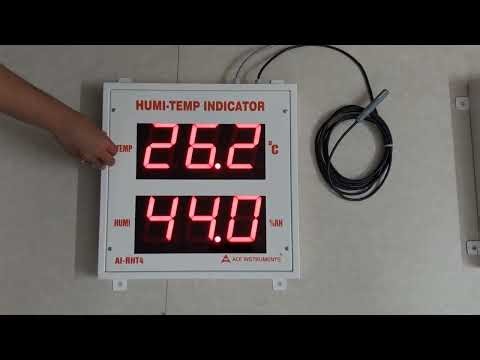 High Accuracy Jumbo Display | Temperature & Humidity Indicator for Industrial Monitoring