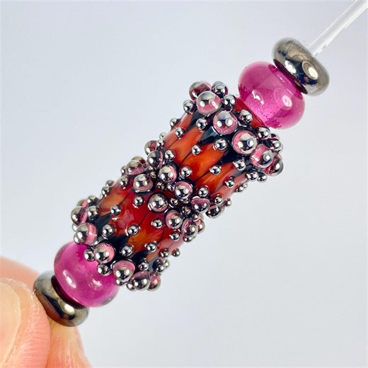 Handmade Lampwork Glass Beads With Spacer Beads – Pair for Earrings, Artisan Jewelry Making - Etsy