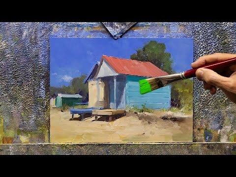 Painting a Beach House in Oils | Speed Paint