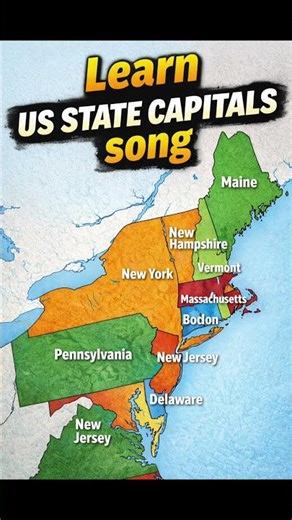 State Capitals Song for Kids 🎶 Easy & Fun Learning! #learning #music
