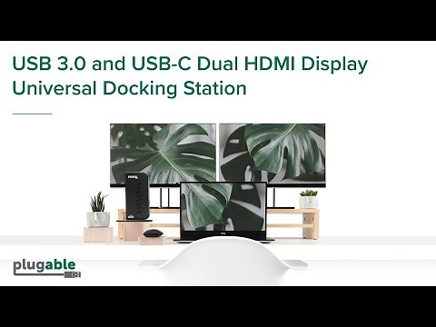 Plugable USB 3.0 and USB-C Universal Laptop Docking Station