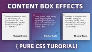 Amezing Content Box Hover Effects Using HTML | CSS Code4Education