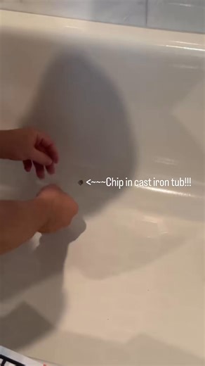 Bathtub chip repair using Endhokn Tub & Shower repair kit. #home #diy... | Stevens VisionReel