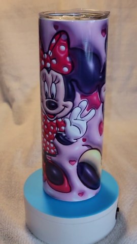 Mickey and Minnie Puffy Style 20oz Tumbler. - Etsy