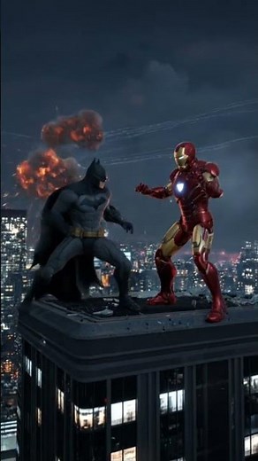 Epic Iron Man vs Batman Fight – Ultimate 3D Action Scene | HD Cinematic Short
