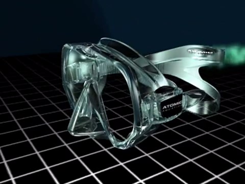 Atomic Aquatics Frameless Mask for Scuba Diving and Snorkeling, Black, Standard Fit