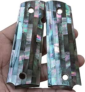 Amazon.com : Natural Pearl Colt 1911 Grips White Genuine Mother of Pearl Fits Gov. & Clones, Ruger, Taurus 1911 Commander Government Full Size Model : Sports & Outdoors