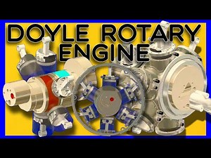 Doyle Rotary Engine with Cycle Rotary Piston (3D Animation)