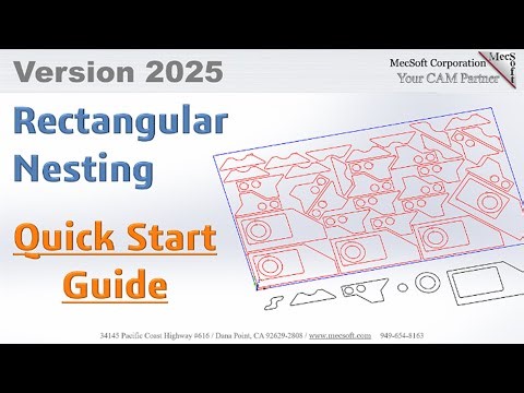 VisualCAD/CAM 2025 Rectangular Nesting Quick Start