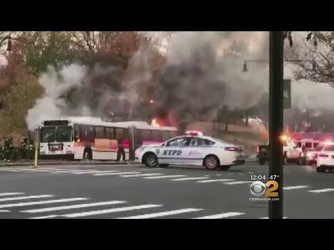 MTA Bus In Bronx Catches Fire