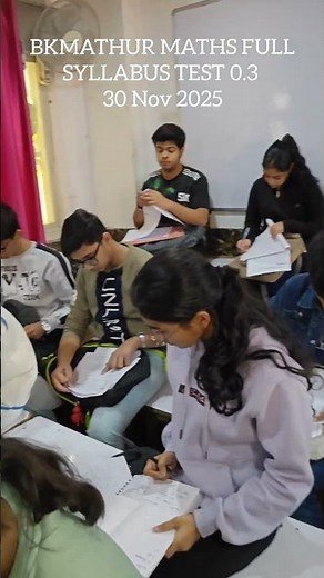 Maths Full Syllabus Test 0.3 Dated 30 Nov 2025 #bkmathur #mathssyllabus #test #class12th #class10