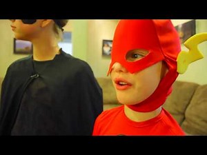 Superman vs Batman The Flash PART 2 in real life SuperHero Kids