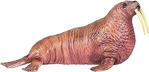 NATIONAL GEOGRAPHIC Wildlife Wow! - Realistic Soft Ocean Action Figure (Medium Walrus) - STEM Toy with FREE Augmented Reality App