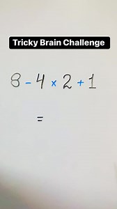 130K views · 380 reactions | Tricky Brain Challenge #trickybrainchallenge #trickychallenge #trickymath #trickymathchallenge #mathematics #mathstutor #mathisfun #mathschallenge #mathskills #mathtrick #fbreels #viralreels #trendingreels #brainteaser #brainpower #mathproblems #mathquiz #mathhack #brainquiz | AITA Stories | Facebook