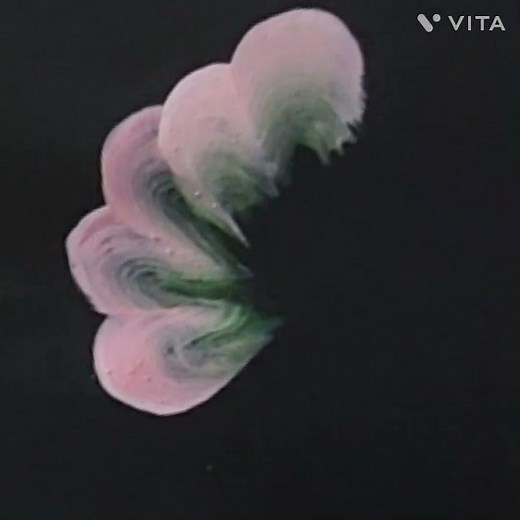 ONE STROKE PAINTING OF A BEAUTIFUL LEAF STEP BY STEP