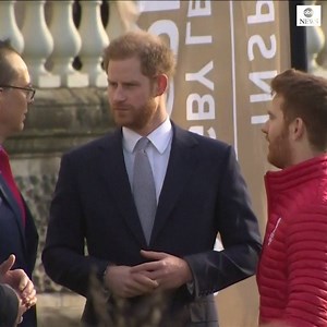 Prince Harry makes first public appearance since revealing plan to step back from royal life. http://abcn.ws/2oDa5oO | ABC News