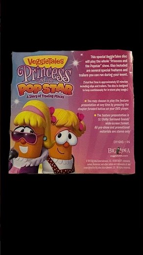 Veggietales Princess and The Popstar Event Disc DVD Instructions