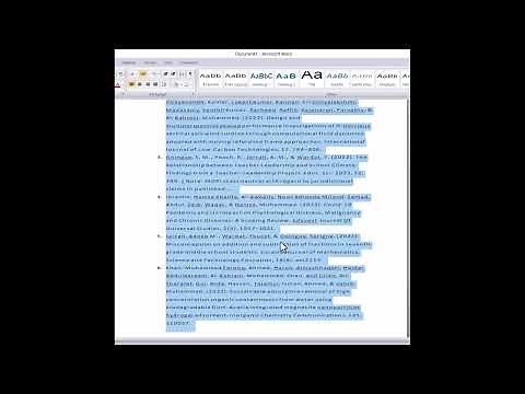 How to Put References in Alphabetical order