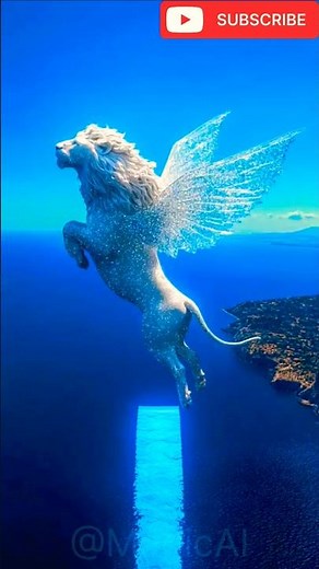 The Crystal Lion Takes Flight 🦁✨ | Epic AI Fantasy Art | #MagicAI #AIArt