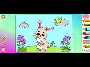 Colouring a cute rabbit 🐇🐰 | Fun for kids